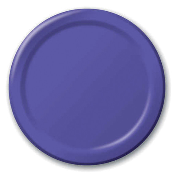 Solid Color Luncheon Plate, Purple, 7" - 1 Pkg
