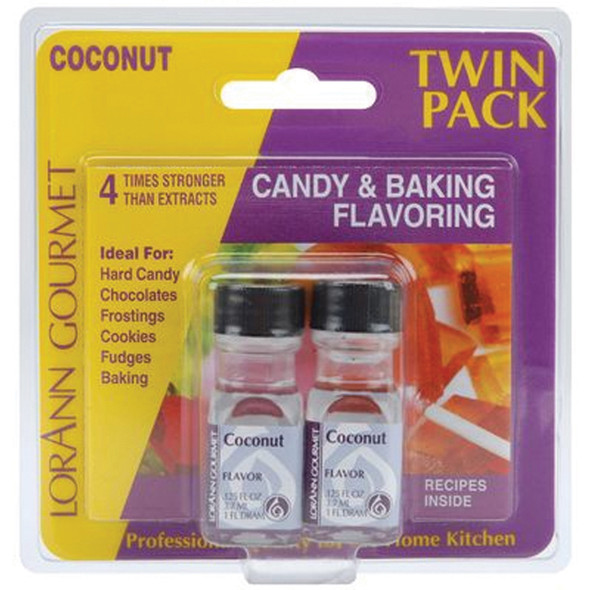 Twin Pack Flavoring Oils, Candy/Baking, Coconut, 2X.125 - 1 Pkg