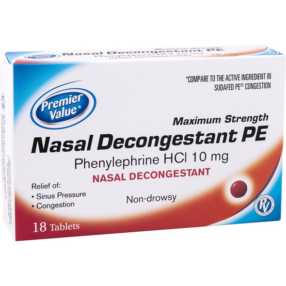 Premier Value Nasal Decon. 10Mg (Non Pseudo) - 18ct