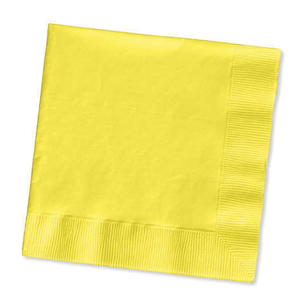 Solid Color Beverage Napkin, Mimosa,   50 Ct - 1 Pkg