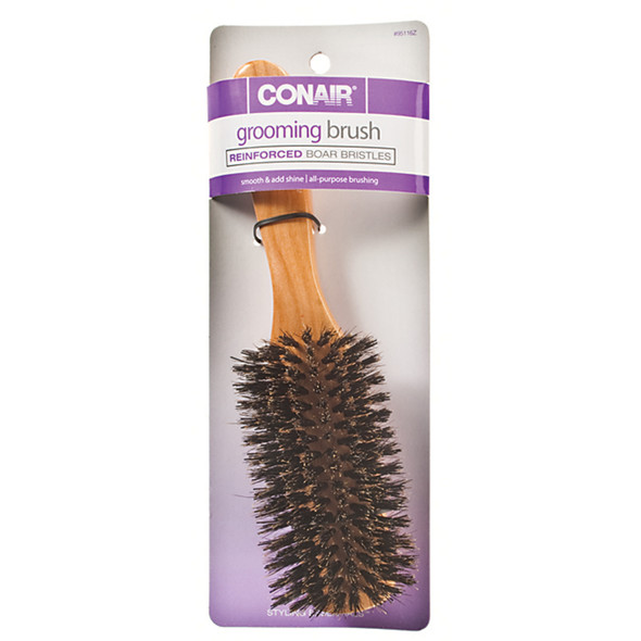 Wood Flair Hair Brush-Boar Bristles, Wooden - 1 Pkg