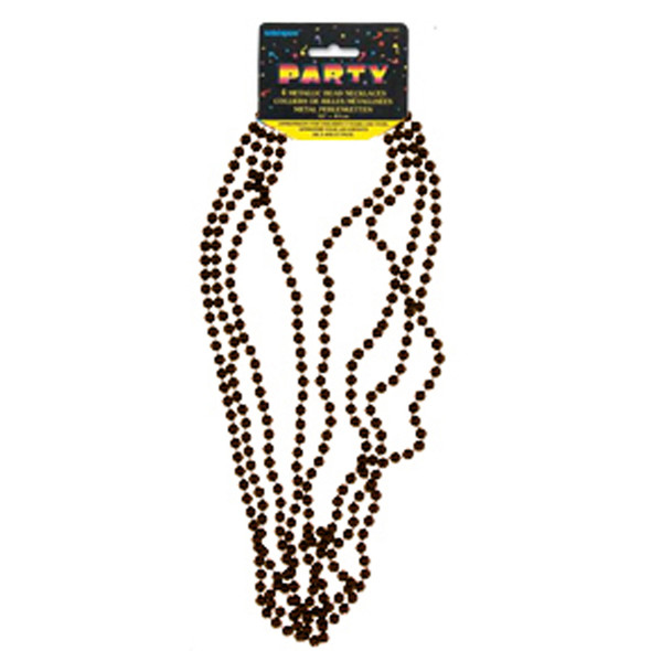 Bead Necklace Party Favors, Black, 32" - 1 Pkg