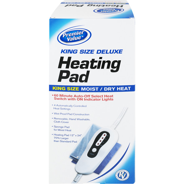 Premier Value Heating Pad Moist/Dry King Size - 1ct