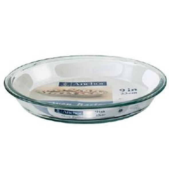 Glass Pie Plate, Clear,  9X1.25" - 1 Pkg