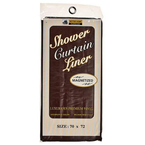 Vinyl Shower Curtain Chocolate, Chocolate, 70"X72" - 1 Pkg