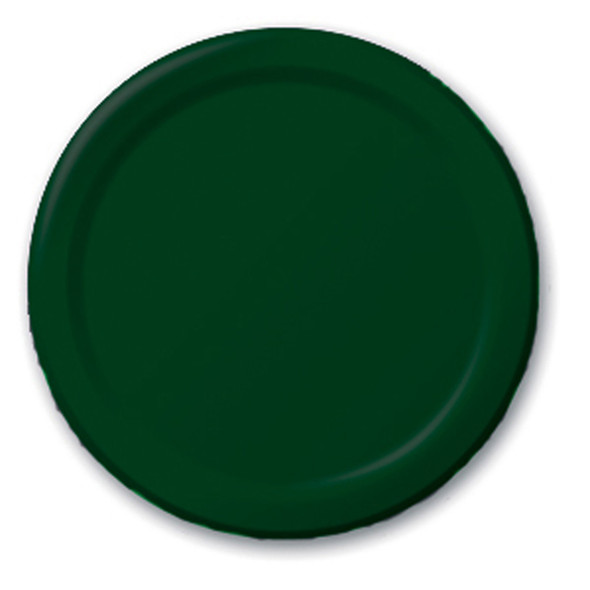 Solid Color Dinner Plates, Emerald Green, 9" - 1 Pkg