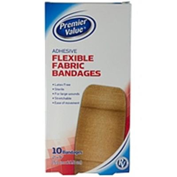 Premier Value Flex Fabric Bandage 2"X4" - 10ct