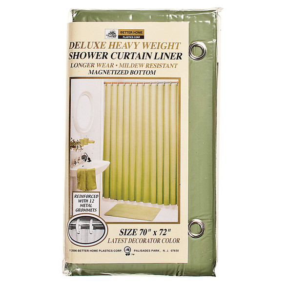 Deluxe Vinyl Shower Curtain Peridot, Peridot, 70"X72" - 1 Pkg