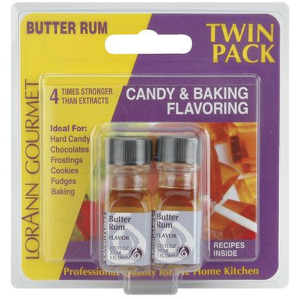 Twin Pack Flavoring Oils, Candy/Baking, Butter Rum, 2X.125 - 1 Pkg