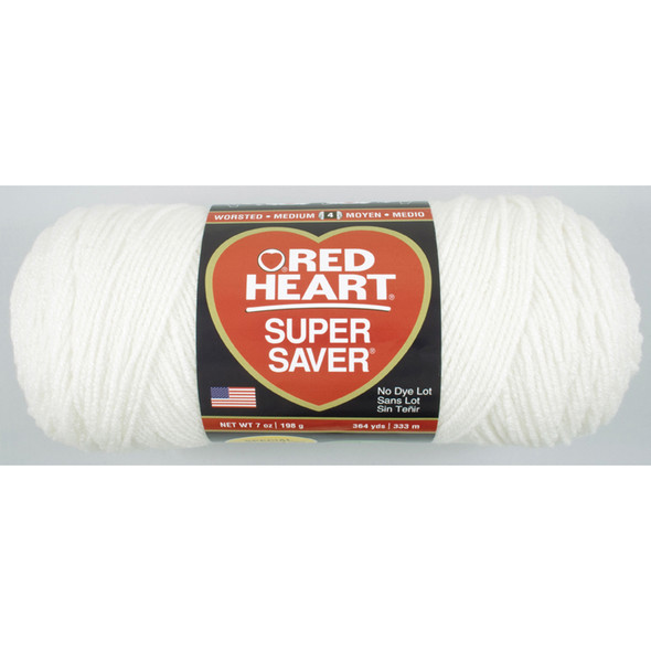 E300 Super Saver Yarn, Soft White, 7 oz - 3 Packs