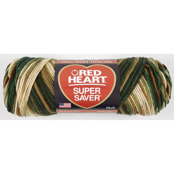 E300 Super Saver Yarn, Woodsy Multi, 5 oz - 3 Packs