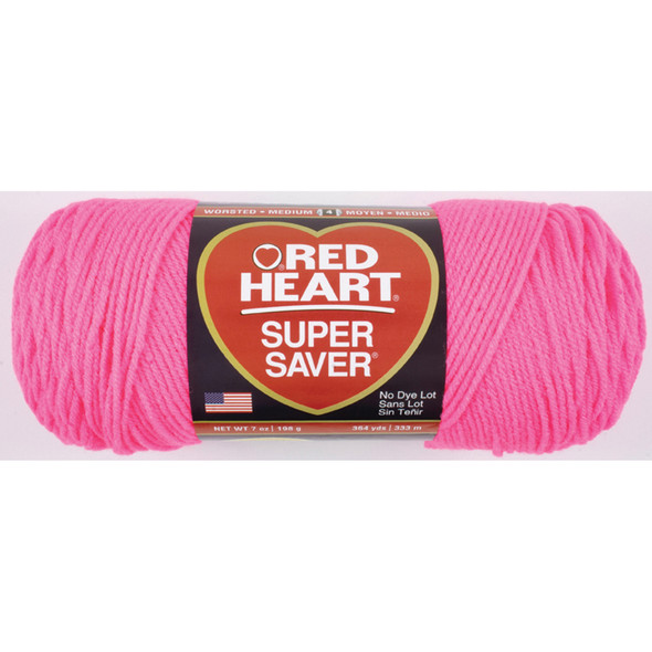 E300 Super Saver Yarn, Pretty-N-Pink, 7 oz - 3 Packs