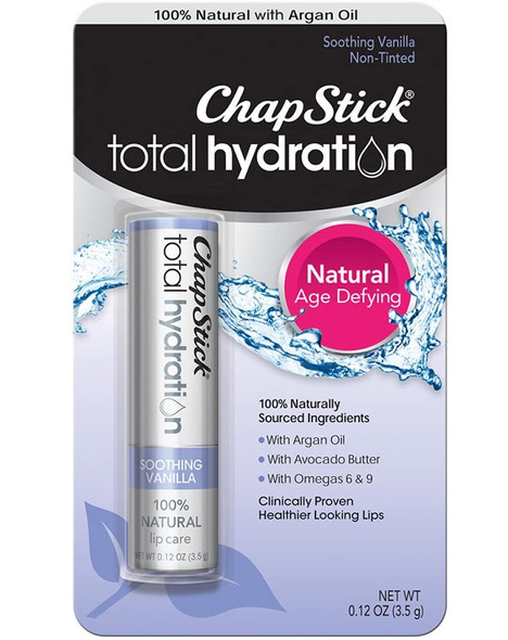 ChapStick Total Hydration Lip Care Soothing Vanilla - 12 ct