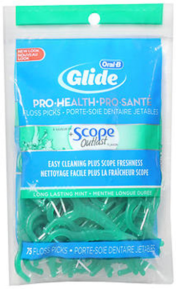 Oral-B Pro-Health Floss Picks + Scope Outlast Long Lasting Mint Flavor - 75 ct