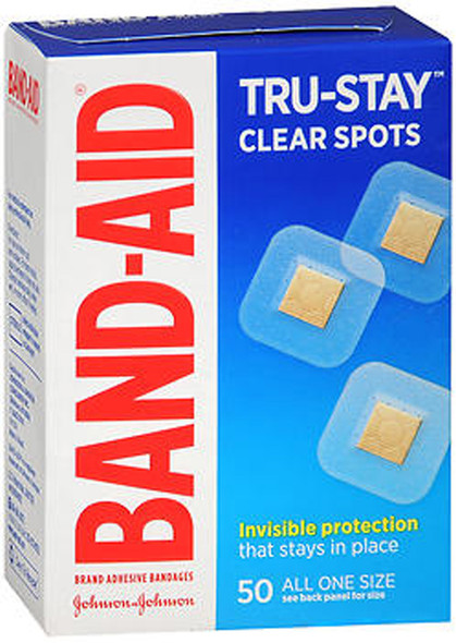 Band-Aid Clear Spots Adhesive Bandages All One Size - 50 ct