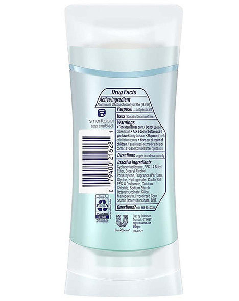 Degree Ultra Clear Anti-Perspirant & Deodorant Solid Pure Clean - 2.6 oz