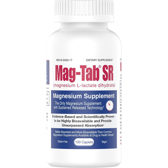 Mag-Tab SR Caplets Magnesium - 100 ct