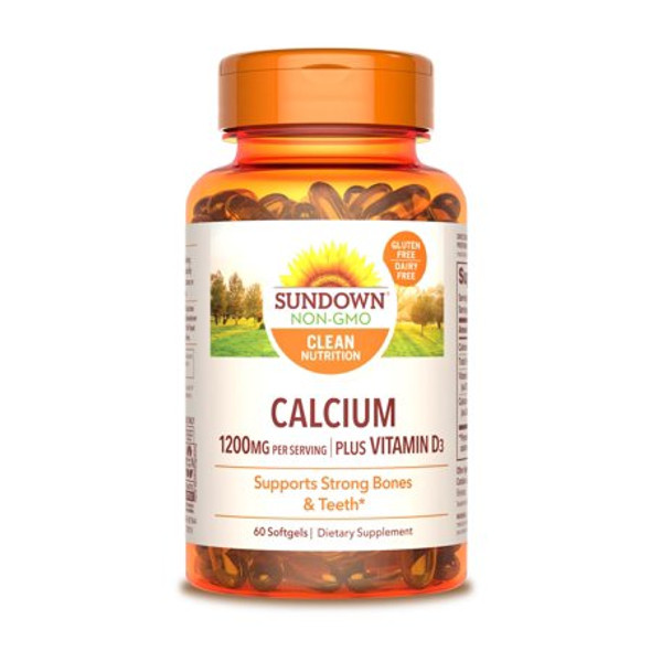 Sundown Naturals Liquid-Filled Calcium 1200 mg Softgels - 60 ct