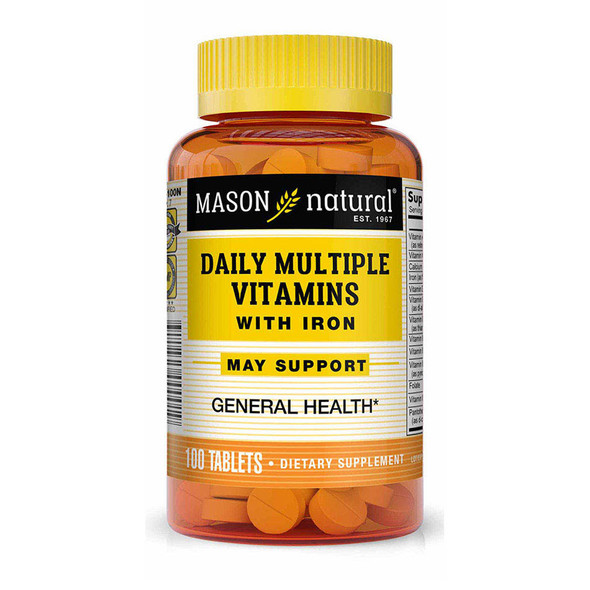 Mason Natural Daily Multiple Vitamin with Iron - 100 Tablets