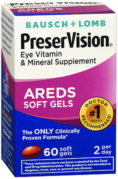 PreserVision AREDS Eye Vitamin & Mineral Supplement - 60 Softgels