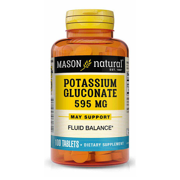 Mason Natural Potassium Gluconate 595 mg - 100 Tablets