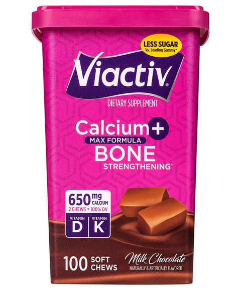 Viactiv, Calcium Plus D, Soft Chews, Milk Chocolate - 100 soft chews