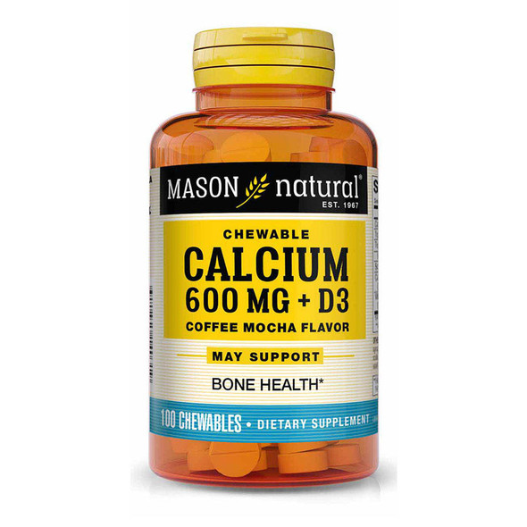 Mason Natural Calcium 600 mg + D3 Chewable Coffee Mocha Flavor - 100 Tablets Mason Natural Calcium 600 mg + D3 Chewable Coffee Mocha Flavor - 100 Tablets