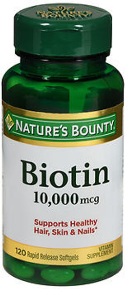 Nature's Bounty Biotin 10000 mcg Ultra Strength - 120 Softgels