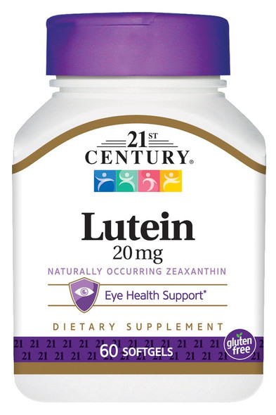 21st Century Lutein 20 mg Softgels - 60 ct