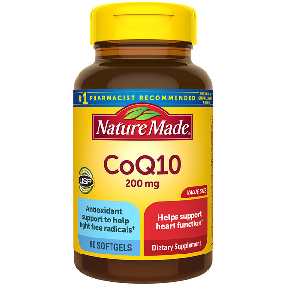 Nature Made CoQ10 200 mg - 80 Liquid Softgels