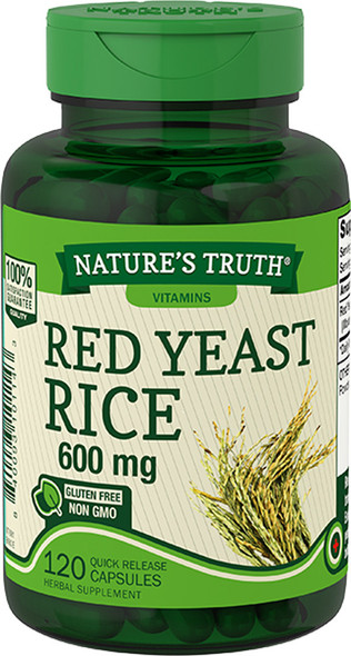 Nature's Truth Red Yeast Rice 600 mg Quick Release Capsules - 120 ct