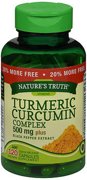 Nature's Truth Turmeric Curcumin Complex 500 mg Plus Black Pepper Extract - 120 Quick Release Capsules