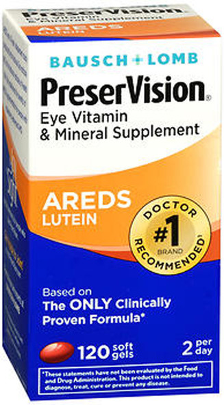 PreserVision Eye Vitamin and Mineral Supplement With Lutein - 120 Softgels
