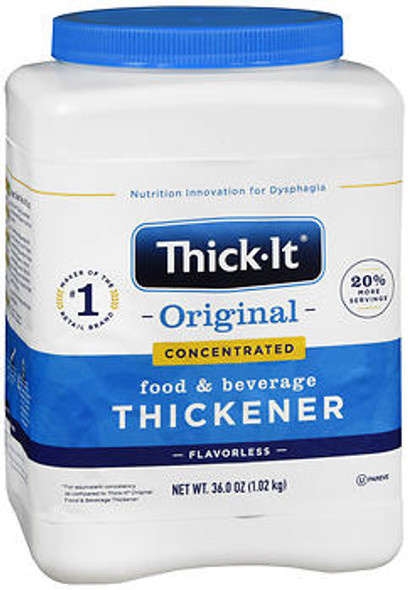 Thick-It Instant Food and Beverage Thickener, Unflavored Concentrated Powder - 36 oz
