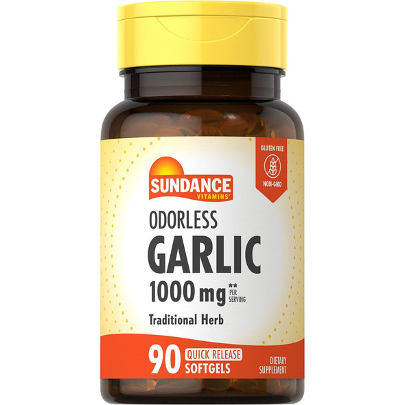 Sundance Vitamins Odorless Garlic 1000 mg - 90 Softgels