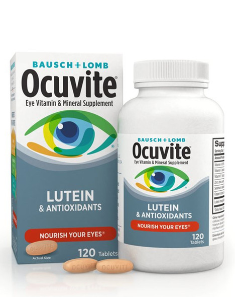 Bausch + Lomb Ocuvite with Lutein Tablets - 120 Tablets