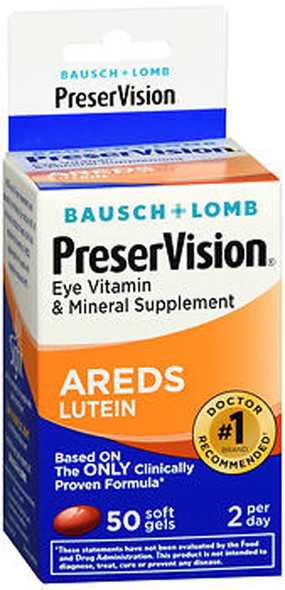 PreserVision Eye Vitamin and Mineral Supplement AREDS With Lutein - 50 Softgels