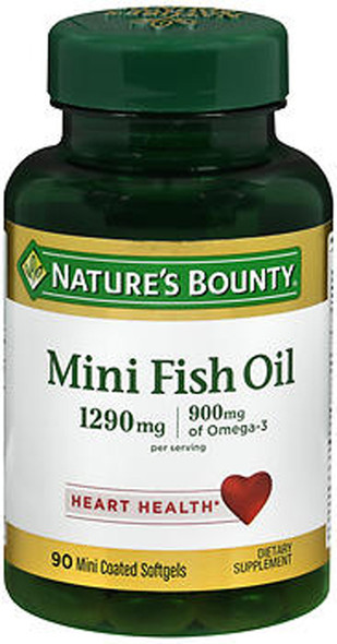 Nature's Bounty Fish Oil 1290 mg Mini Softgels - 90 ct