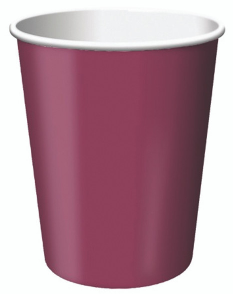 Solid Color Hot/Cold Cups - Burgundy, 9 oz