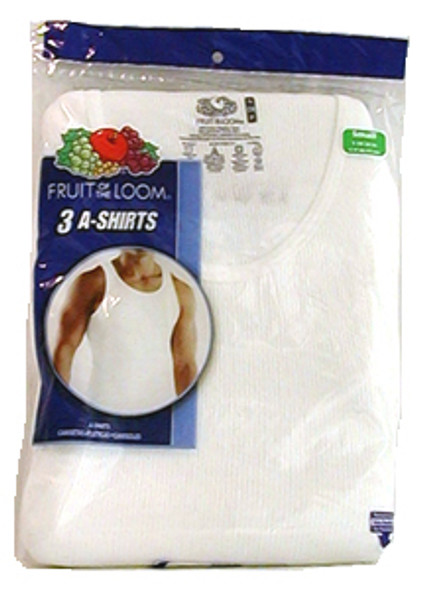 Men's White A-Shirt 3-Pack T-Shirt - White, Small