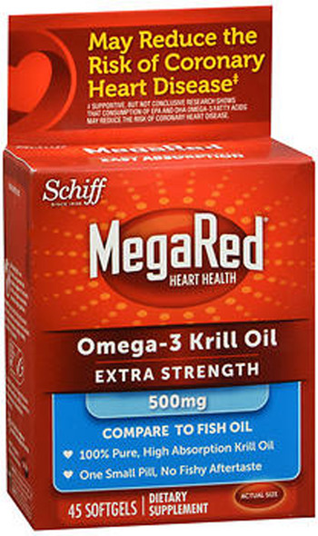 Schiff MegaRed Omega-3 Krill Oil Extra Strength 500mg Softgels - 40 ct