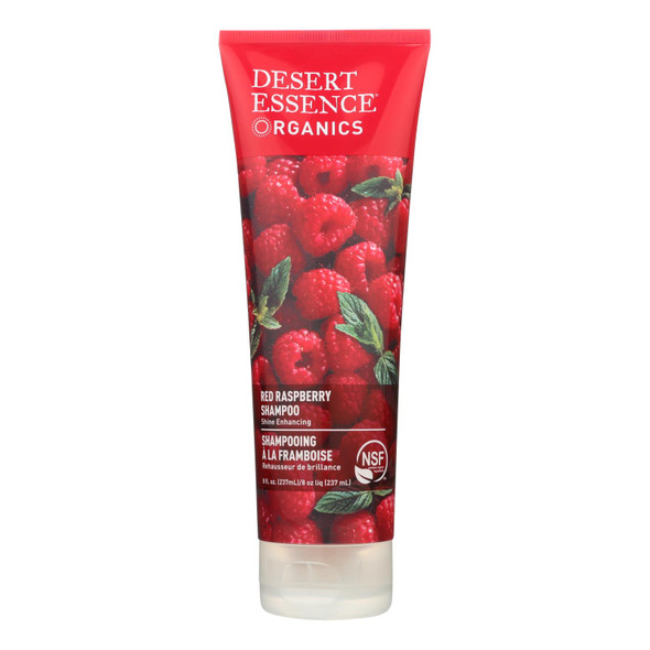 Desert Essence Shampoo Shine For All Hair Types Red Raspberry - 8 Fl Oz