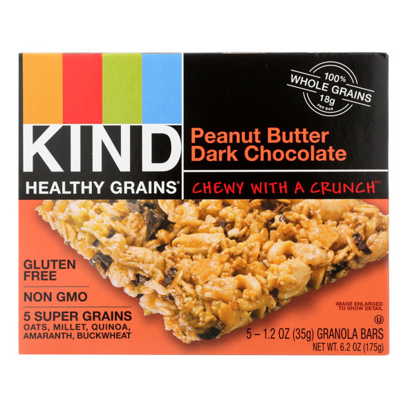 Kind Bar - Granola - Healthy Grains - Peanut Butter And Chocolate - 5-1.2 Oz - Case Of 8