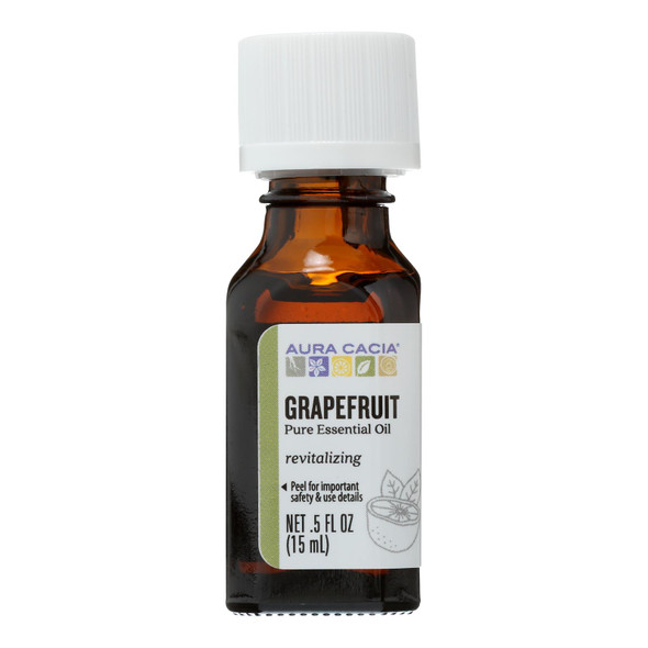 Aura Cacia Pure Essential Oil Grapefruit - 0.5 Fl Oz