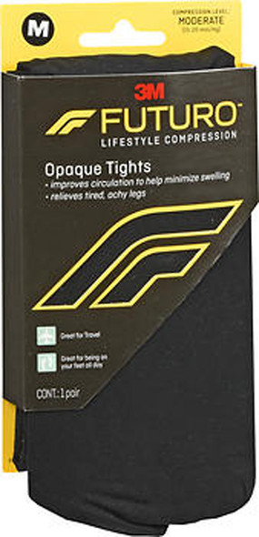 Futuro Lifestyle Compression Opaque Tights Moderate Medium Black 71070EN