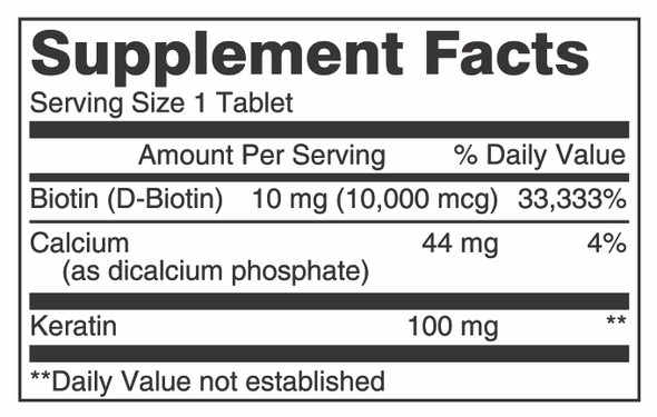 Mason Biotin 10000MG Plus Keratin 100MG - 60 ct