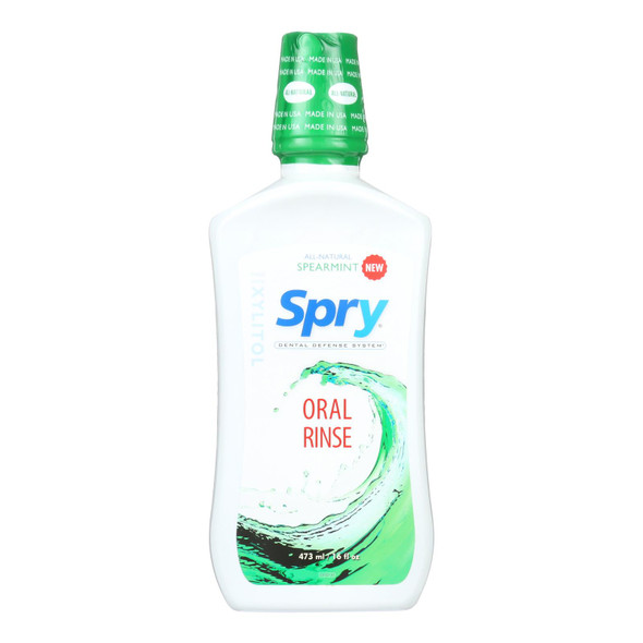 Spry Oral Rinse - Spearmint - 16 Fl Oz.