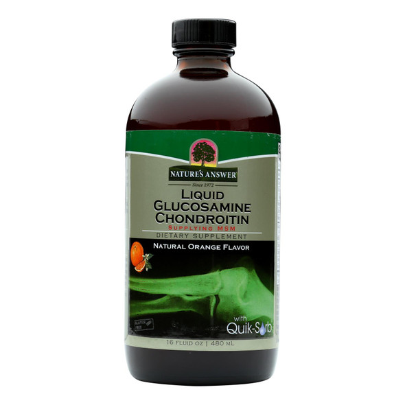 Nature's Answer Liquid Glucosamine And Chondroitin With Msm Natural Orange - 16 Fl Oz