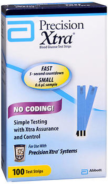 Precision Xtra Blood Glucose Test Strips - 100 ct