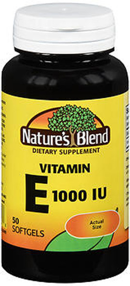 Nature's Blend Vitamin E 1000 IU Softgels - 50 ct